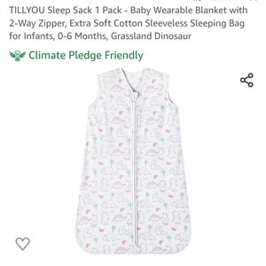 Tillyou Sleep Sack 1 pack Baby Wearable  Blanket with 2 way Zip Up extra soft